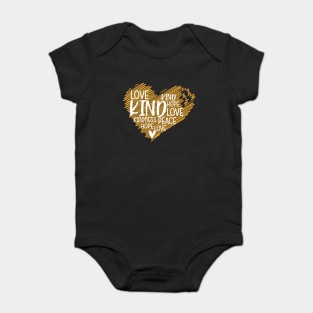 Love Kind Hope Peace Kindness Gift Baby Bodysuit